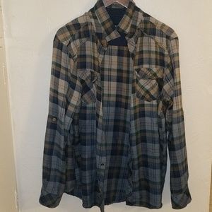 Burnside Ombre Flannel Shirt XL